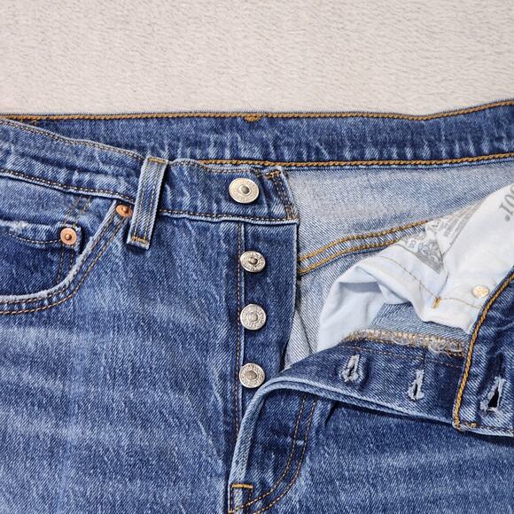 Levis 501 Jeans Original Fit High Rise Medium Wash Button Fly Womens 30 X 30 - Picture 5 of 13